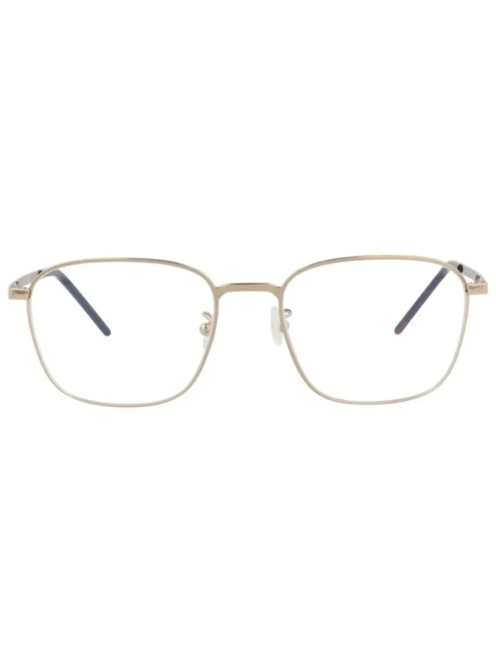 New Saint Laurent Women's Eyeglasses Square Rectangle Metal Frame Unisex Gold
